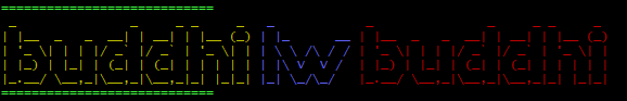 我想连接两个 figlet 输出(不同颜色)